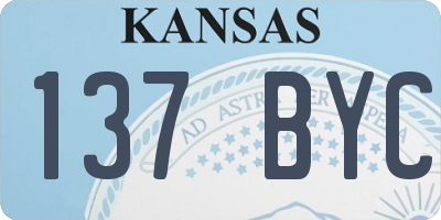 KS license plate 137BYC