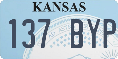 KS license plate 137BYP