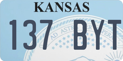 KS license plate 137BYT