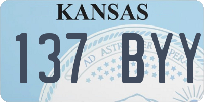 KS license plate 137BYY