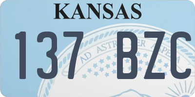 KS license plate 137BZC