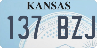 KS license plate 137BZJ