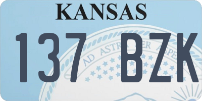 KS license plate 137BZK