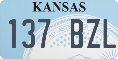 KS license plate 137BZL