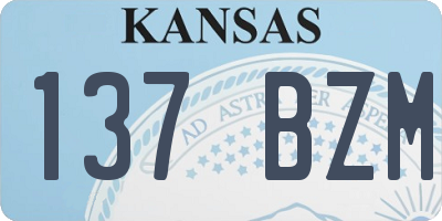 KS license plate 137BZM