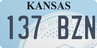KS license plate 137BZN