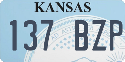 KS license plate 137BZP