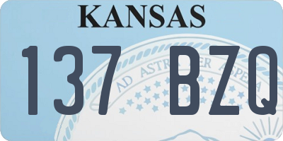 KS license plate 137BZQ