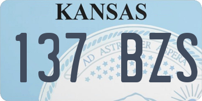 KS license plate 137BZS