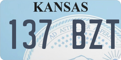 KS license plate 137BZT