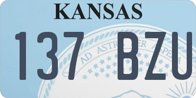 KS license plate 137BZU