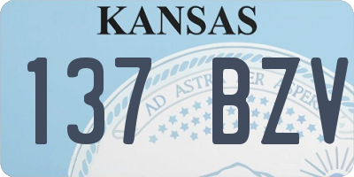 KS license plate 137BZV