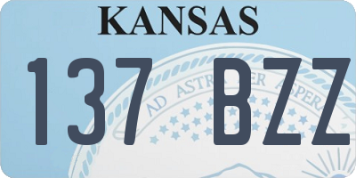 KS license plate 137BZZ