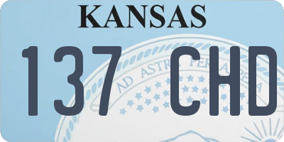 KS license plate 137CHD