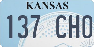 KS license plate 137CHO