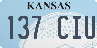KS license plate 137CIU