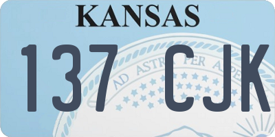 KS license plate 137CJK