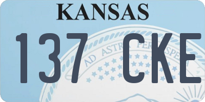 KS license plate 137CKE