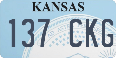 KS license plate 137CKG