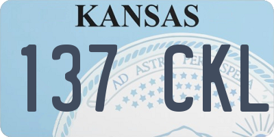 KS license plate 137CKL