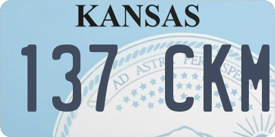 KS license plate 137CKM