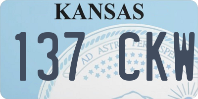 KS license plate 137CKW