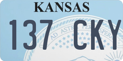 KS license plate 137CKY