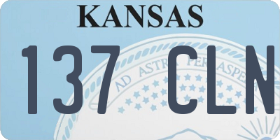 KS license plate 137CLN