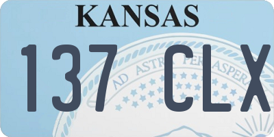 KS license plate 137CLX