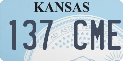 KS license plate 137CME