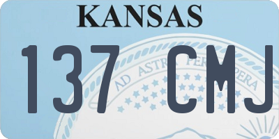 KS license plate 137CMJ