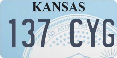 KS license plate 137CYG