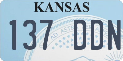 KS license plate 137DDN