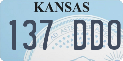 KS license plate 137DDO