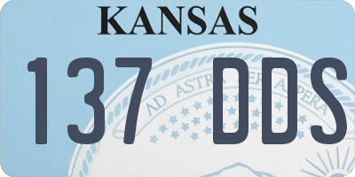 KS license plate 137DDS