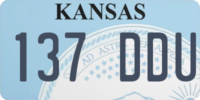 KS license plate 137DDU
