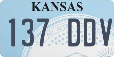 KS license plate 137DDV