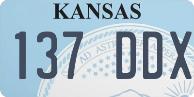 KS license plate 137DDX