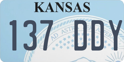 KS license plate 137DDY