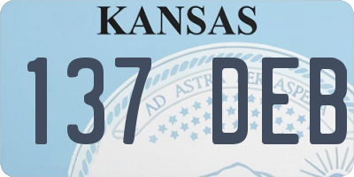KS license plate 137DEB