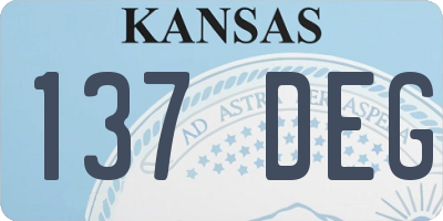 KS license plate 137DEG