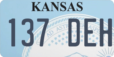 KS license plate 137DEH