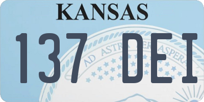 KS license plate 137DEI