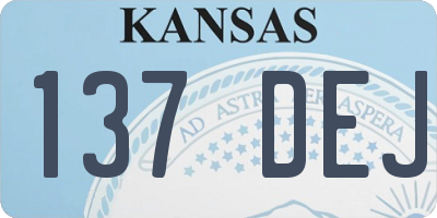 KS license plate 137DEJ
