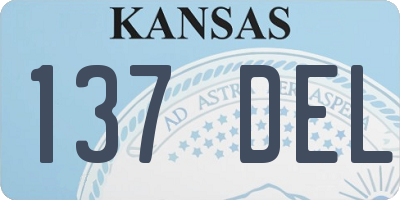KS license plate 137DEL