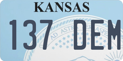 KS license plate 137DEM