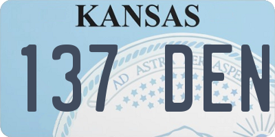 KS license plate 137DEN