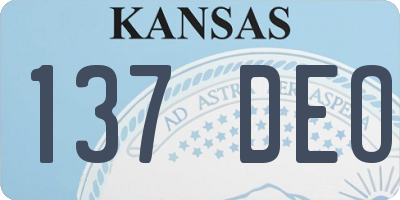 KS license plate 137DEO