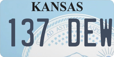 KS license plate 137DEW