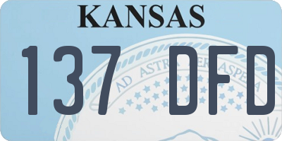 KS license plate 137DFD